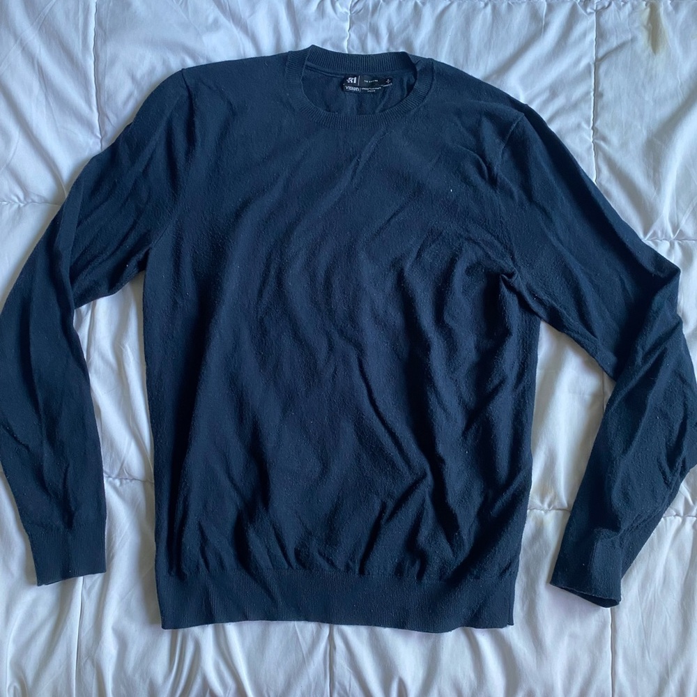 Simons Men's Dark Navy Crewneck Sweater